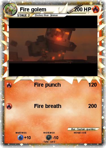 Pokemon Fire golem