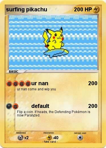 Pokemon surfing pikachu