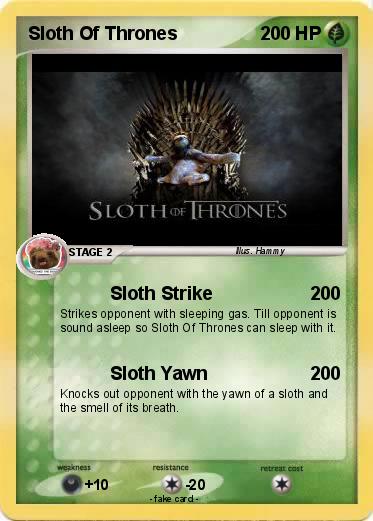 Pokemon Sloth Of Thrones