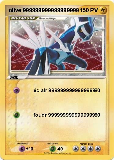 Pokemon olive 999999999999999999