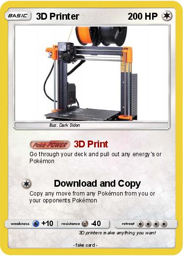 Pokemon 3D Printer