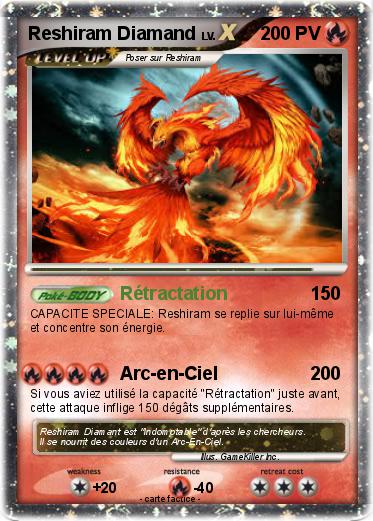 Pokemon Reshiram Diamand
