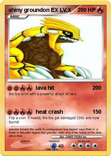 Pokemon shiny groundon EX LV.X