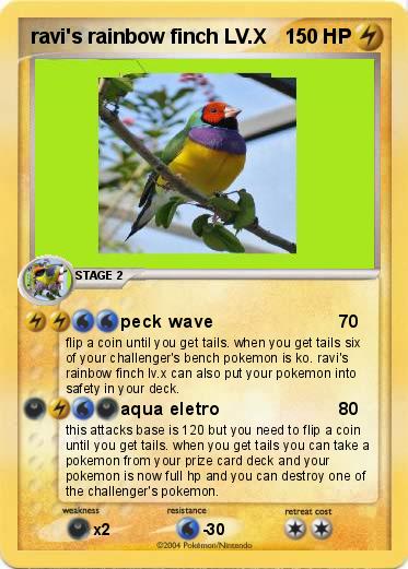 Pokemon ravi's rainbow finch LV.X