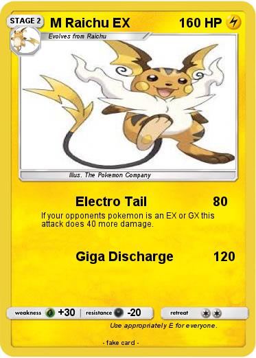 Pokemon M Raichu EX