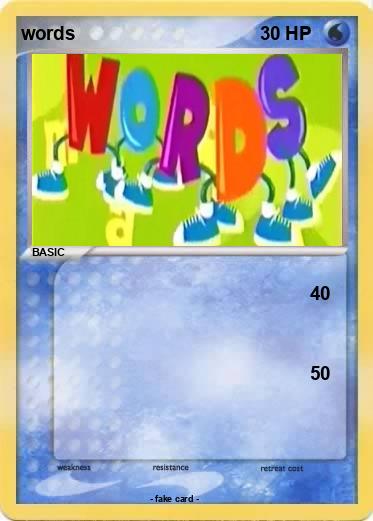 Pokemon words