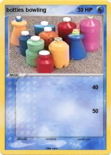 Pokemon bottles bowling
