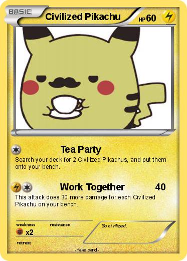 Pokemon Civilized Pikachu