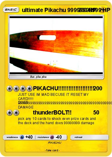 Pokemon ultimate Pikachu 99999999999 HP
