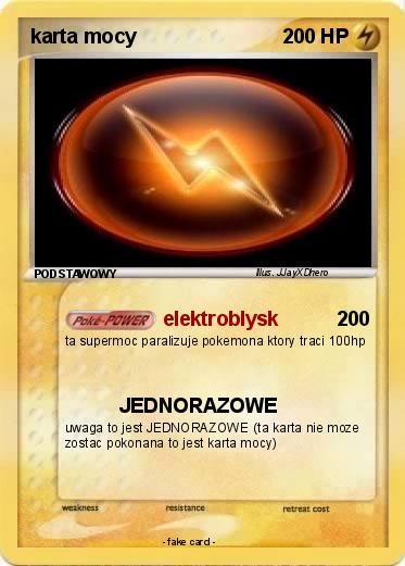 Pokemon karta mocy