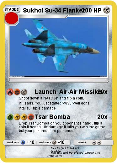 Pokemon Sukhoi Su-34 Flanker