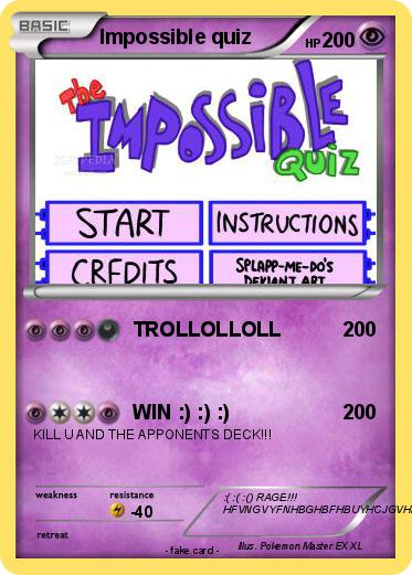 Pokemon Impossible quiz