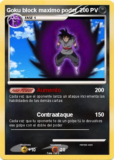 Pokemon Goku block maximo poder