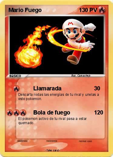 Pokemon Mario Fuego