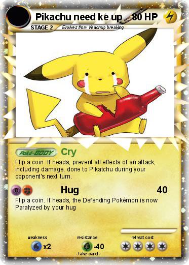 Pokemon Pikachu need ke up