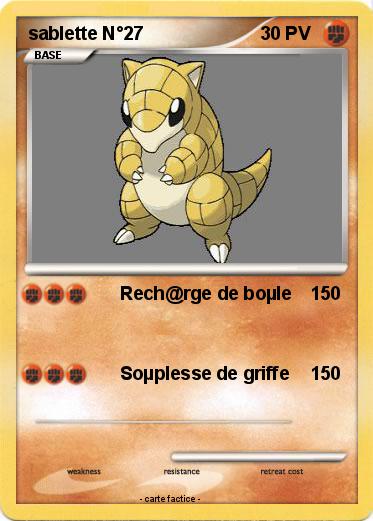 Pokemon sablette N°27
