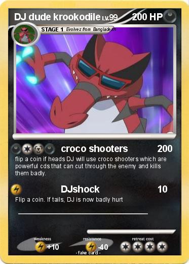 Pokemon DJ dude krookodile