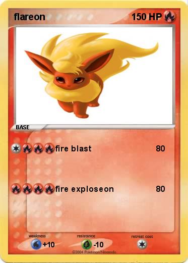 Pokémon flareon 21 21 - fire blast - My Pokemon Card