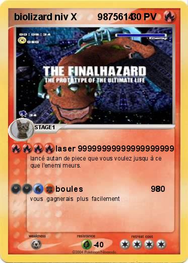Pokemon biolizard niv X        9875614