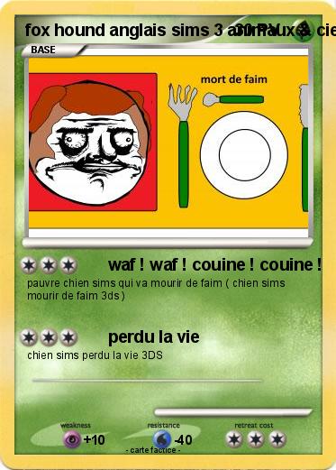 Pokemon fox hound anglais sims 3 animaux & cie 3DS