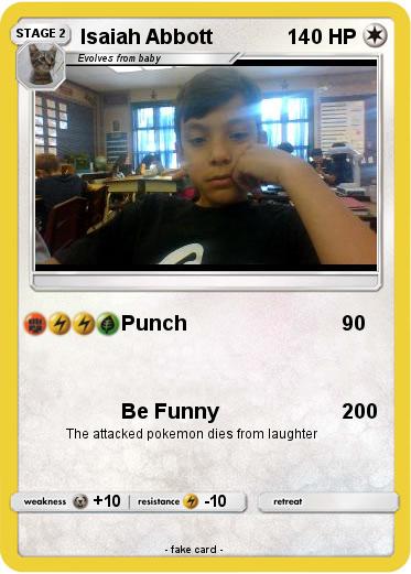 Pokémon Isaiah Abbott Punch My Pokemon Card