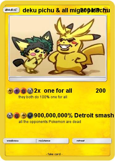 Pokemon deku pichu & all might picachu