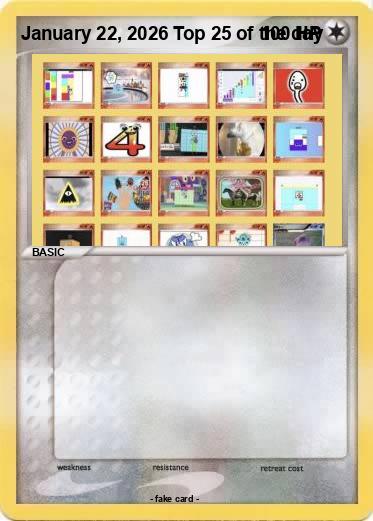 Pokemon January 22, 2026 Top 25 of the day
