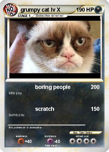 Pokemon grumpy cat lv X