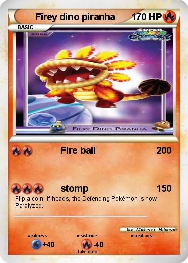 Pokemon Firey dino piranha