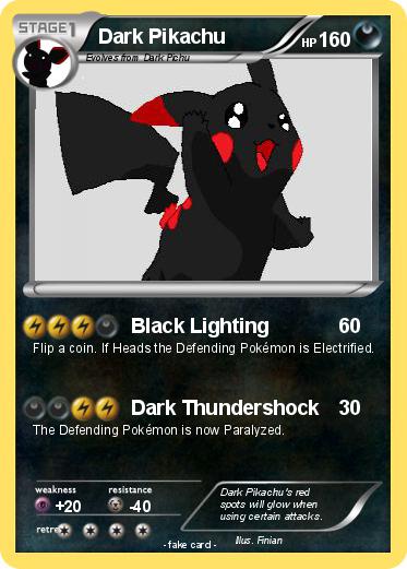 Pokemon Dark Pikachu