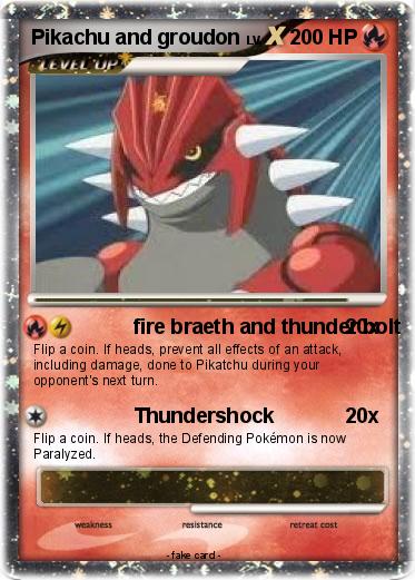 Pokemon Pikachu and groudon