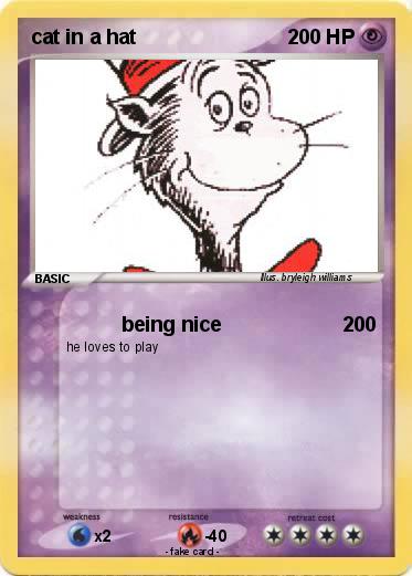 Pokemon cat in a hat