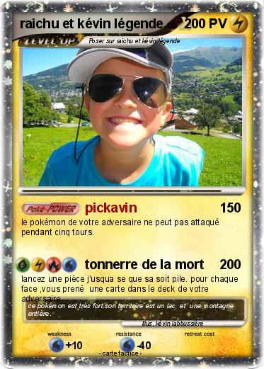 Pokemon raichu et kévin légende