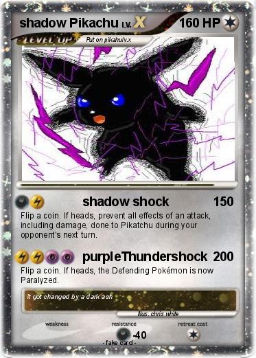 Pokemon shadow Pikachu