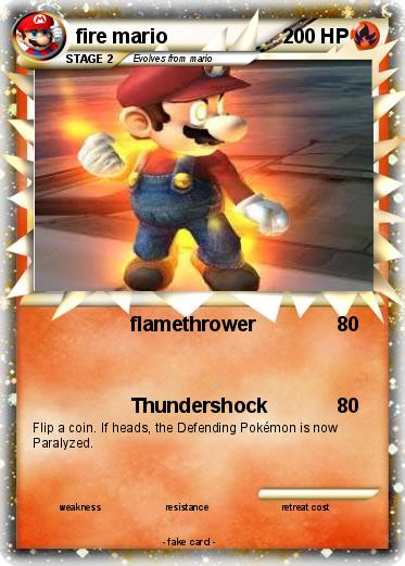 Pokemon fire mario