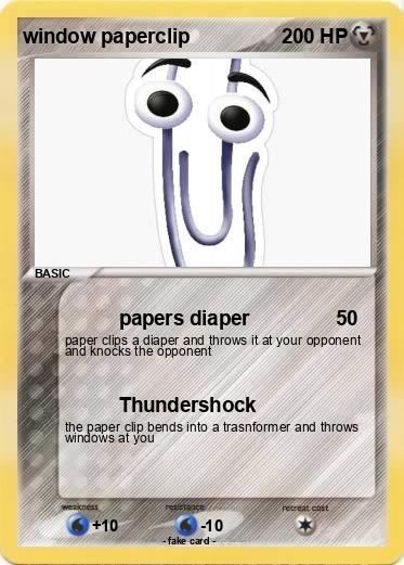 Pokemon window paperclip