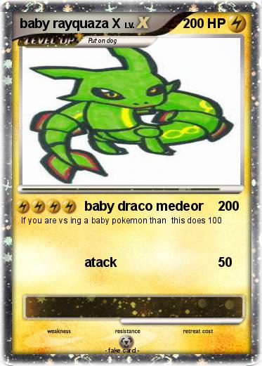 Pokemon baby rayquaza X