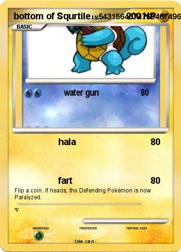 Pokemon bottom of Squrtile