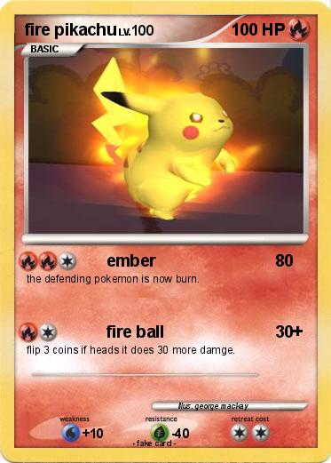 Pokemon fire pikachu