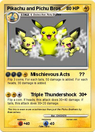 Pokemon Pikachu and Pichu Bros
