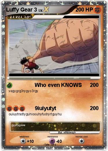 Pokemon Luffy Gear 3