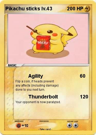 Pokemon Pikachu sticks lv.43
