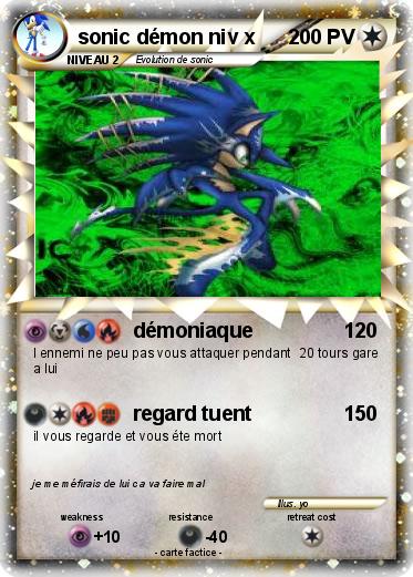 Pokemon sonic démon niv x