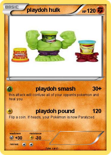 Pokemon playdoh hulk