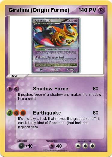 Pokemon Giratina (Origin Forme)