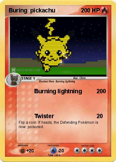 Pokemon Buring  pickachu