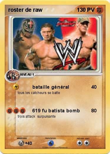 Pokemon roster de raw