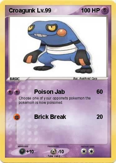 Pokemon Croagunk Lv.99