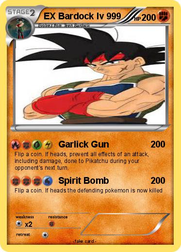 Pokemon EX Bardock lv 999