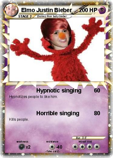 Pokemon Elmo Justin Bieber
